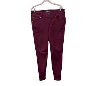 Torrid Feel The Fit Super Soft Five Pocket Style Jegging Burgundy Size 10R